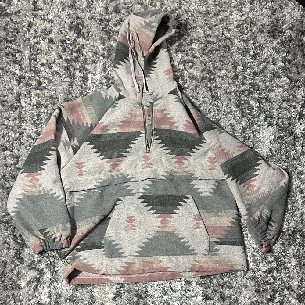 Geometric Patterned Hoodie
